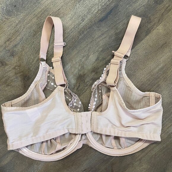 Elomi Matilda Plunge Bra Size 38I Pink Convertible Straps Underwire Lingerie - Picture 5 of 8